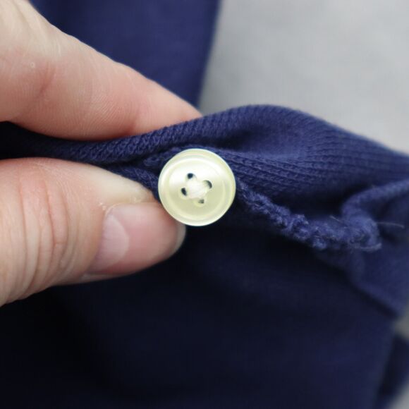 L L Bean Shirt Mens Medium Blue Polo Short Sleeve Collar Neck Tee - Picture 8 of 16